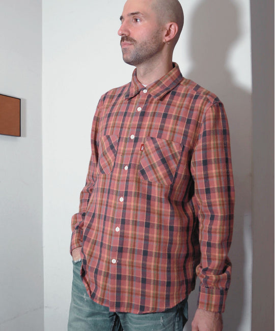 Heavy flannel Check Shirts／PINK