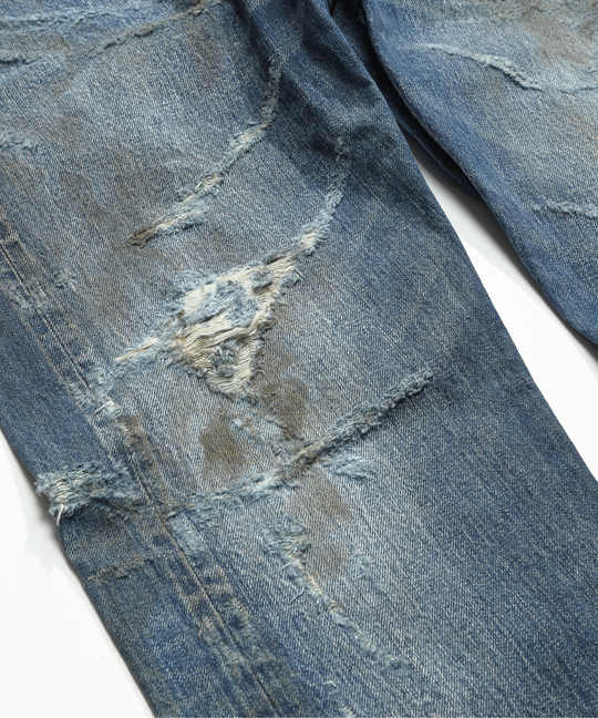 ※8月下旬発送予定【HQ DENIM】 5P TAPERED(dameged)