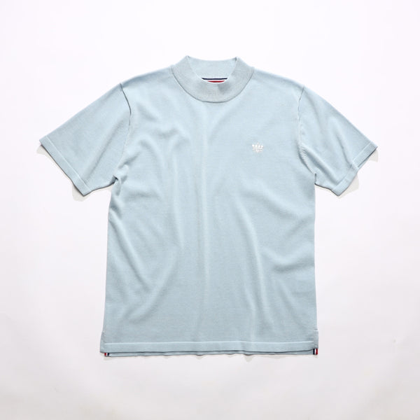 DRY KNIT MOCK NECK／SAX