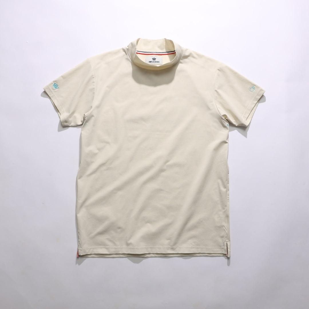 【4月上旬発送予定】【TMT×OceanPacific】 PEARTEX MOCK-NECK SHIRT／LIGHT BEIGE