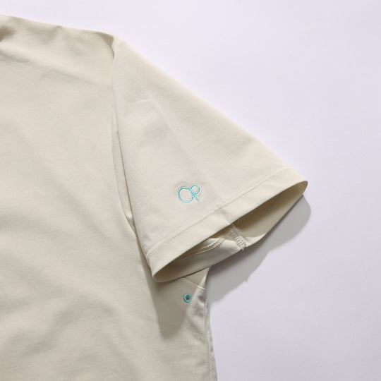 【4月上旬発送予定】【TMT×OceanPacific】 PEARTEX MOCK-NECK SHIRT／LIGHT BEIGE