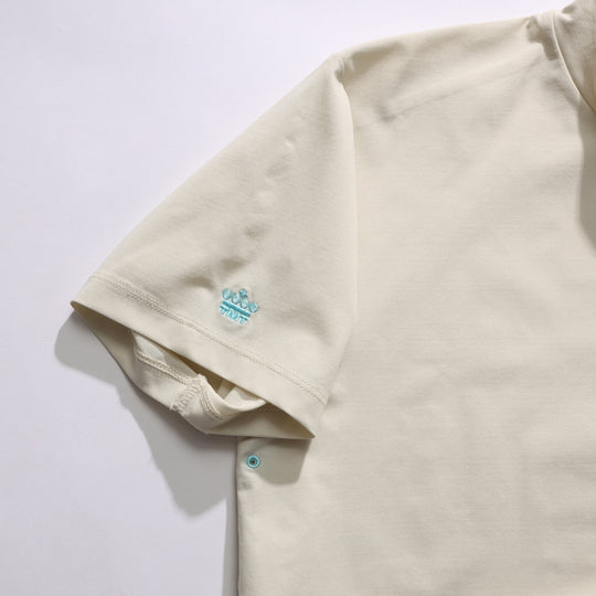 【4月上旬発送予定】【TMT×OceanPacific】 PEARTEX MOCK-NECK SHIRT／LIGHT BEIGE