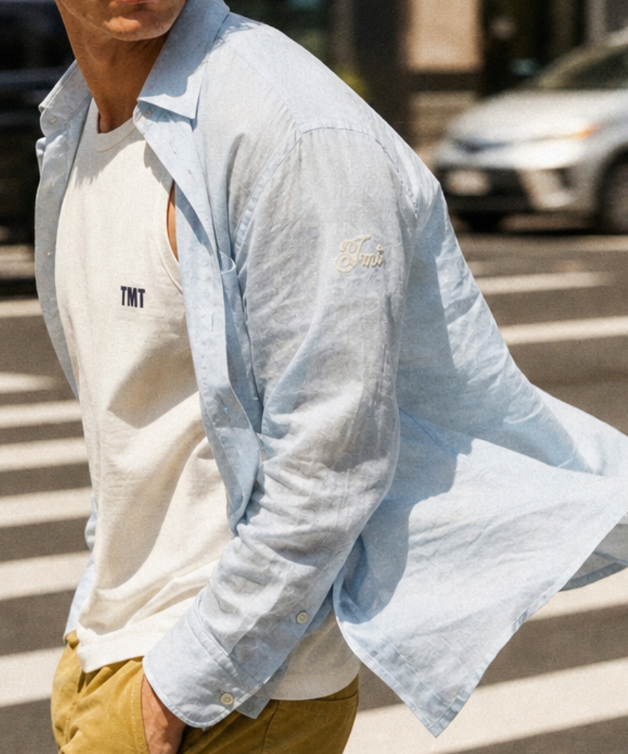 WASHER COTTON LINEN SHIRT