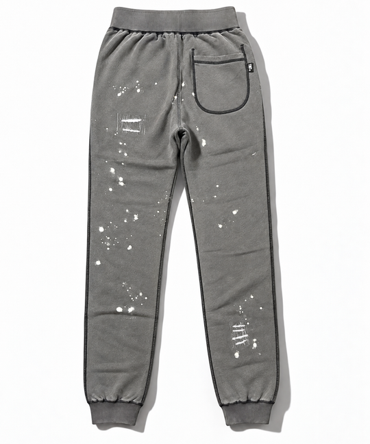 DAMAGED SLIM SWEAT PANTS