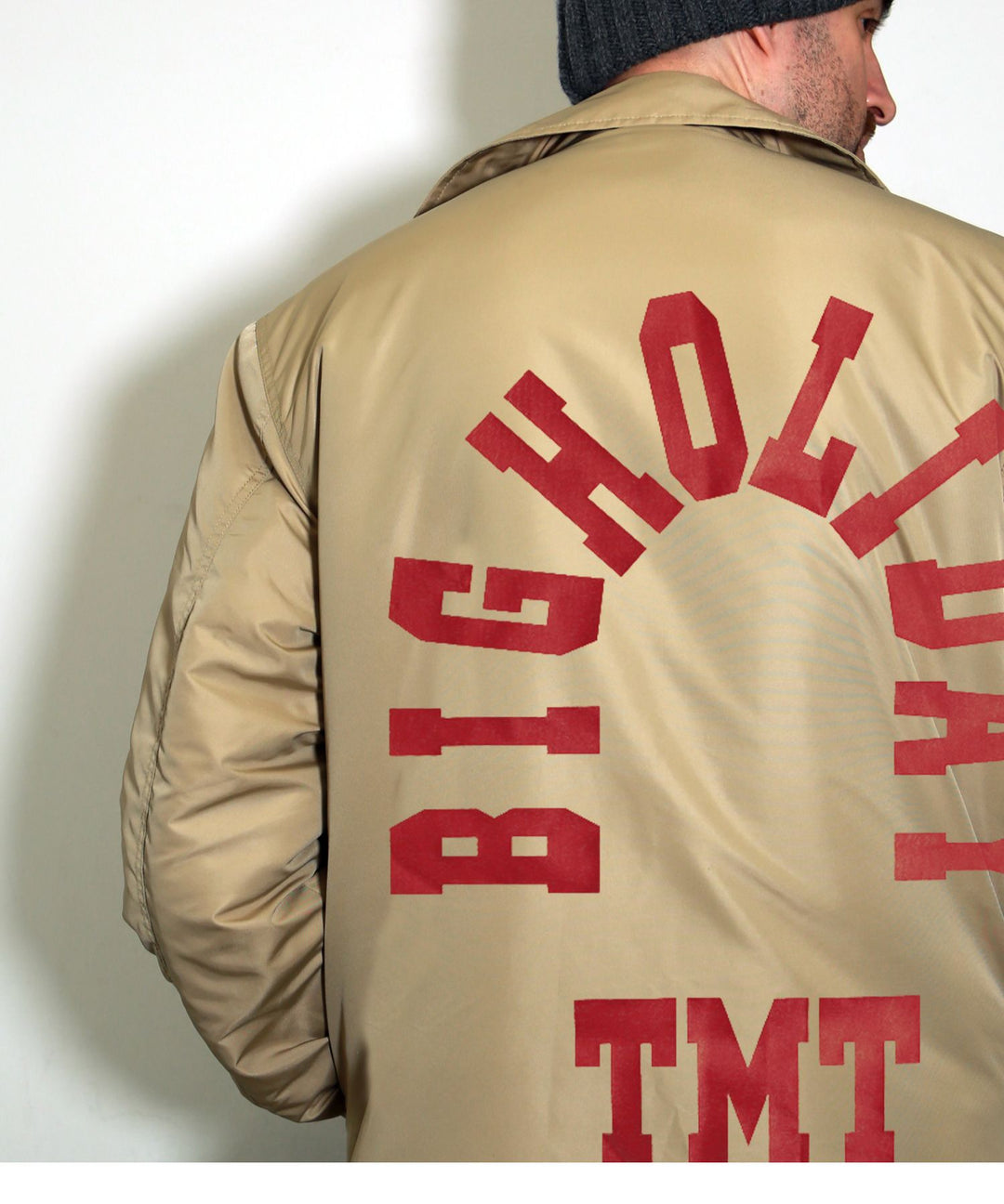 BIG LOGO NYLON BOA JACKET／ BEIGE