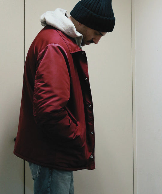 BIG LOGO NYLON BOA JACKET／ BURGUNDY