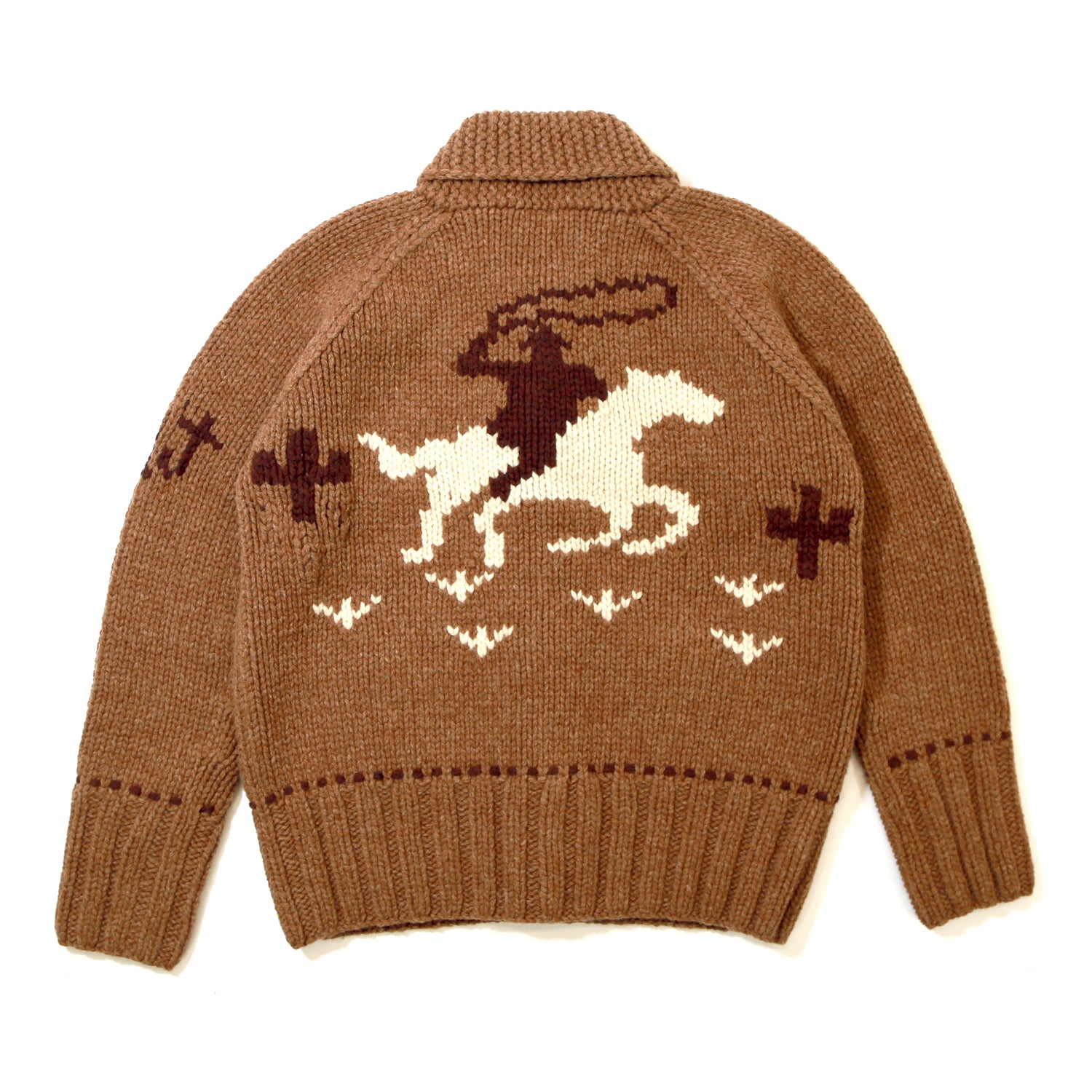 ROUGH GAUGE COWICHAN CARDIGAN／ BROWN – TMT OFFICIAL ONLINE STORE