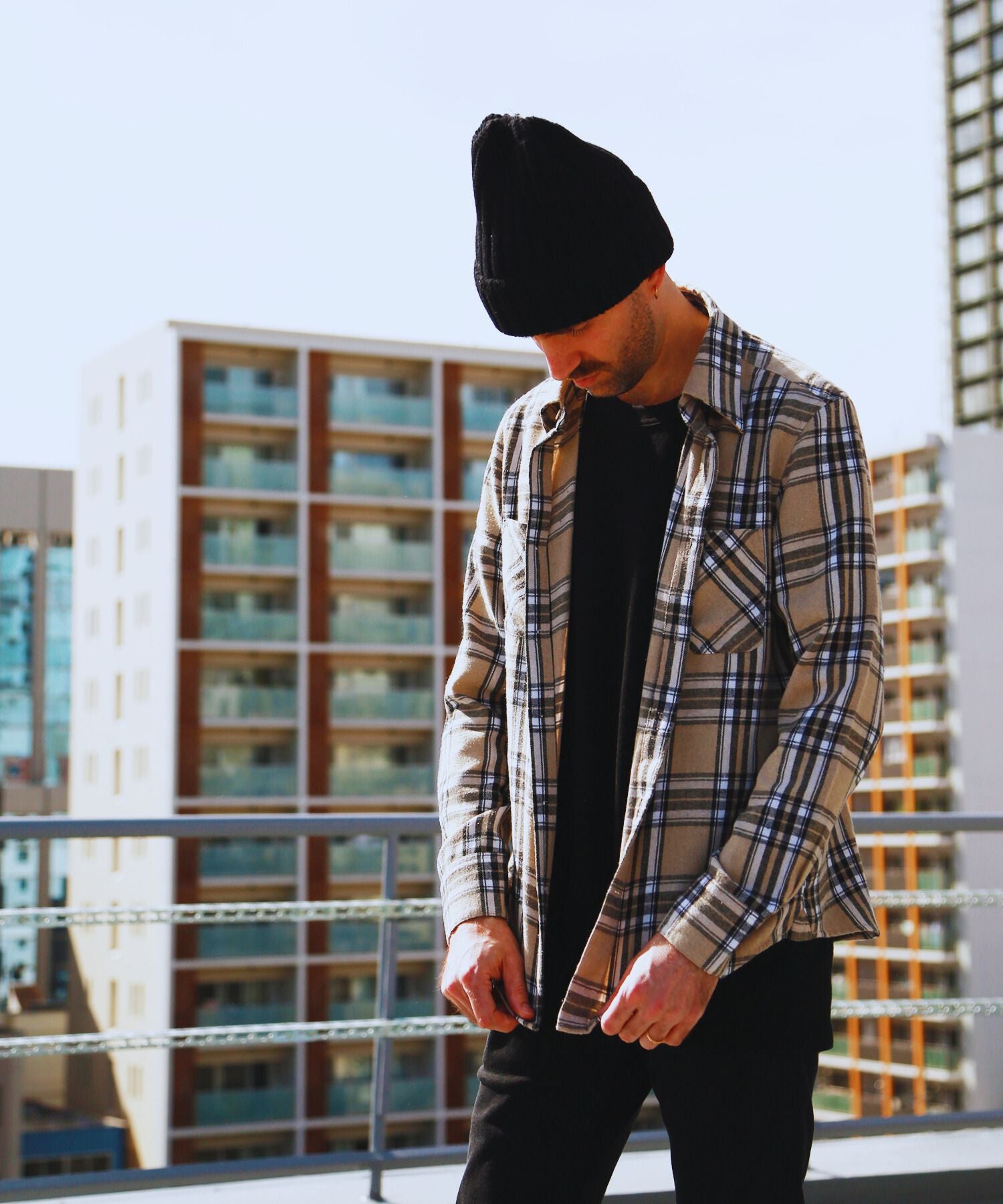 WOOLY PLAID SHIRTS（tartan plaid） ／BEIGE – TMT OFFICIAL ONLINE STORE