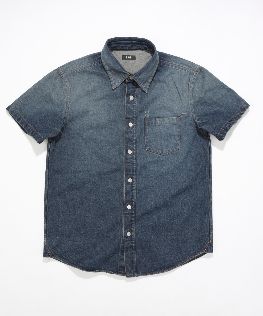 8月下旬発送予定】DENIM SHORT SLEEVE SHIRTS（VINTAGE FINISH） – TMT