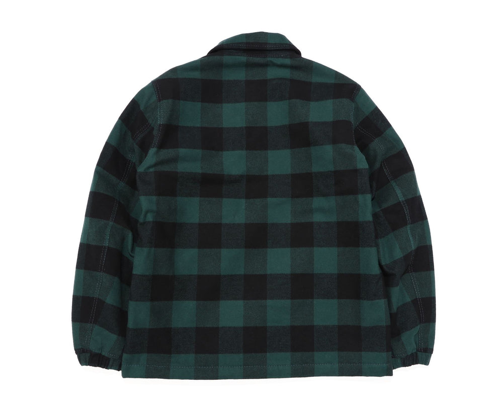 【8月下旬発送】BUFFALOCHECK COACH JACKET／GREEN