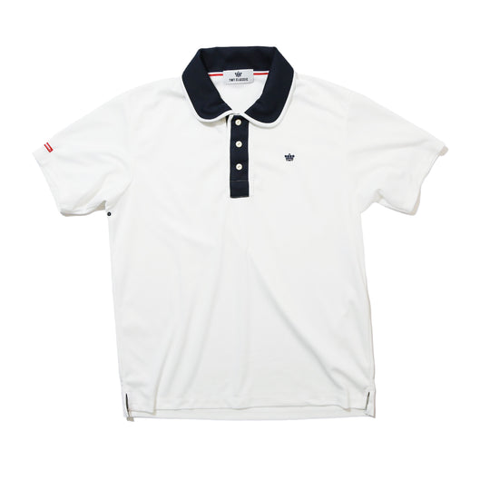 MICRO MOSS STITCH POLO SHIRTS／WHITE