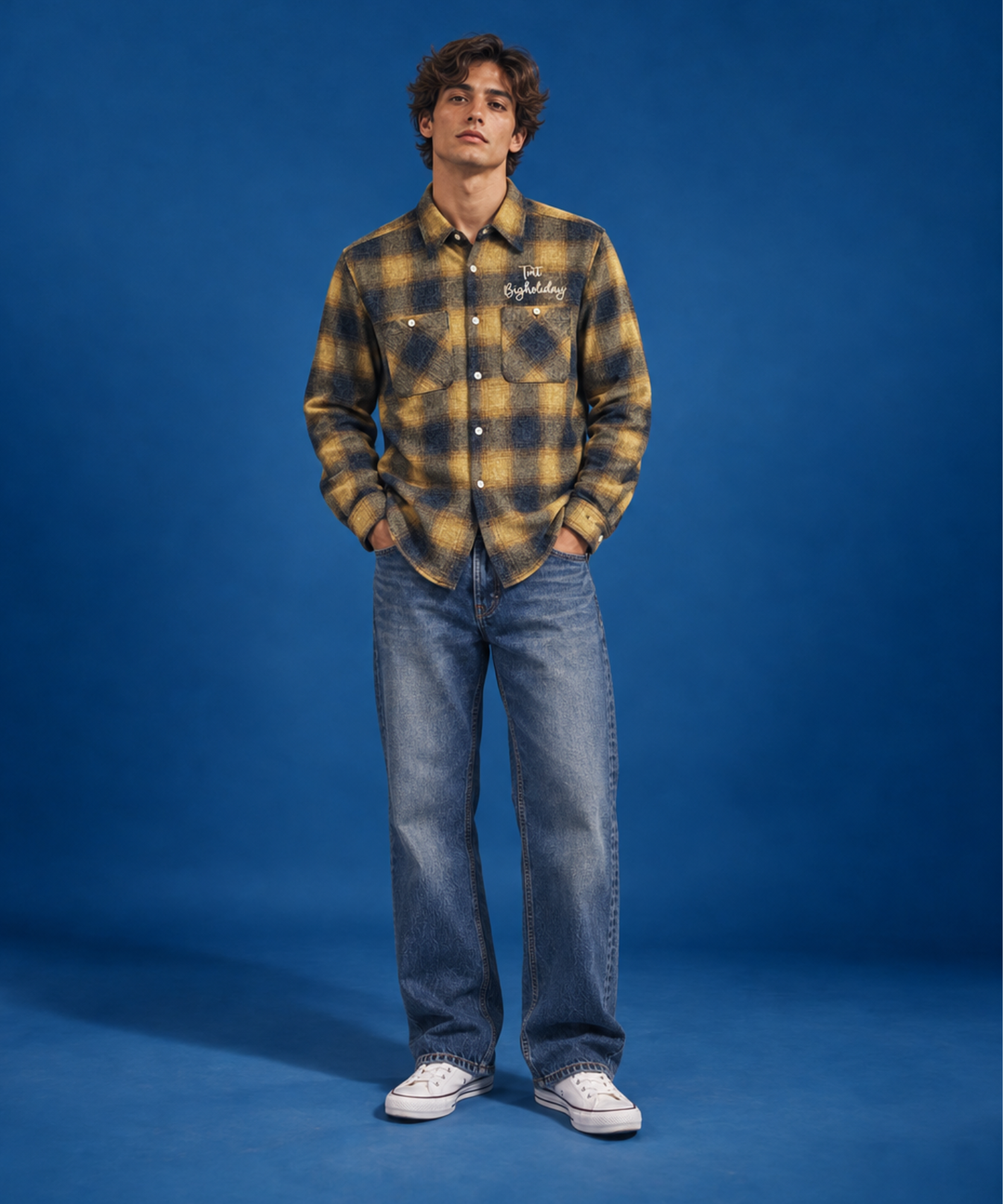 【11月下旬発送予定】TWILL OMBRE CHECK SHIRTS