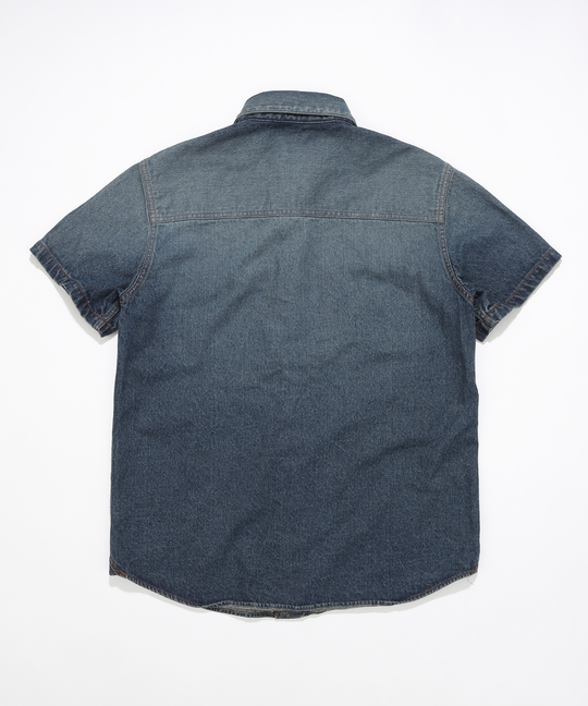 【8月下旬発送予定】DENIM SHORT SLEEVE SHIRTS（VINTAGE FINISH）