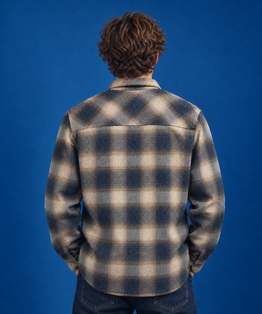【11月下旬発送予定】TWILL OMBRE CHECK SHIRTS