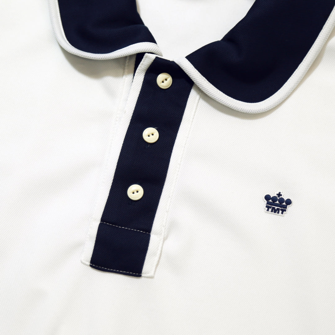 MICRO MOSS STITCH POLO SHIRTS／WHITE