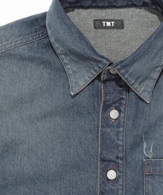 【8月下旬発送予定】DENIM SHORT SLEEVE SHIRTS（VINTAGE FINISH）