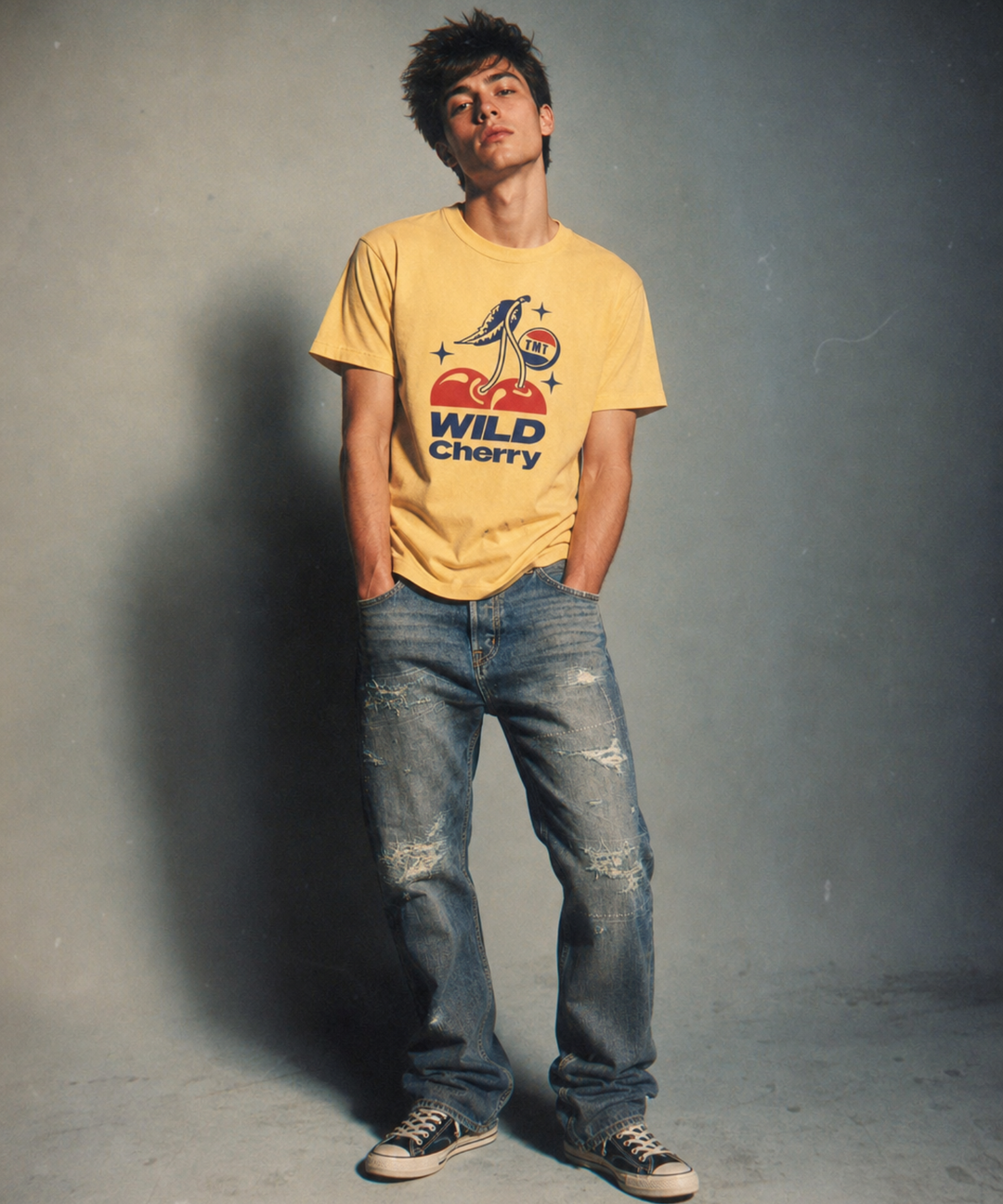 【5月下旬発送予定】DRY COTTON JERSEY S/S TEE (CHERRY)