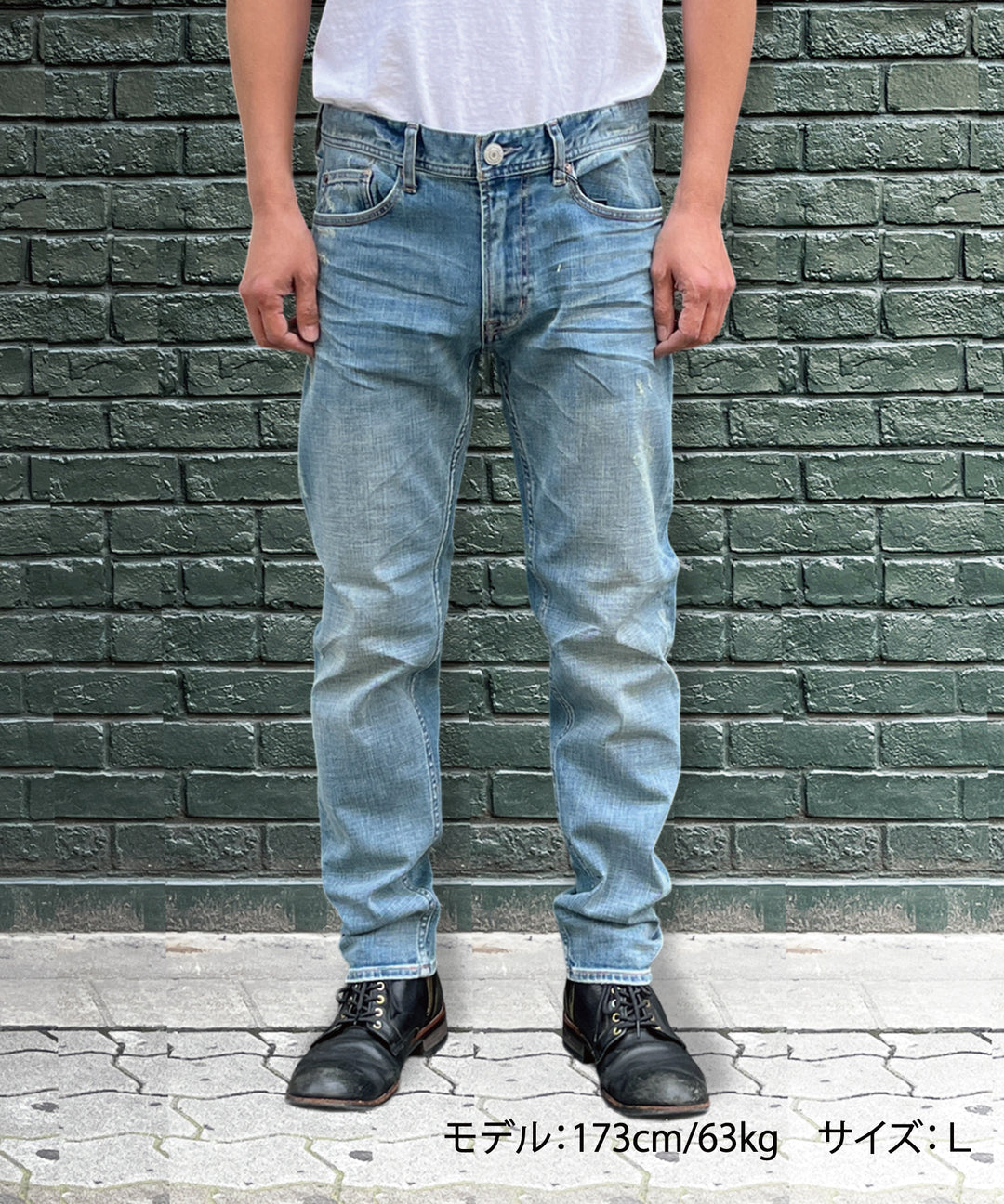 STRETCH DENIM 5P SLIM-FIT TAPERED / INDIGO LIGHT