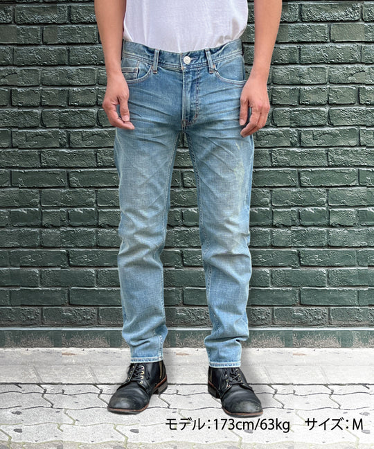 STRETCH DENIM 5P SLIM-FIT TAPERED / INDIGO LIGHT