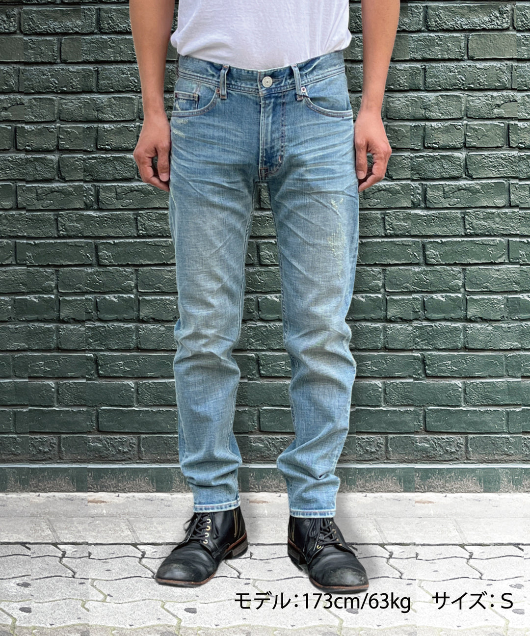 STRETCH DENIM 5P SLIM-FIT TAPERED / INDIGO LIGHT