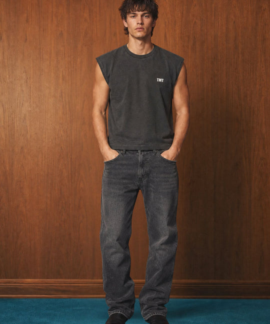 DRY COTTON JERSEY SLEEVELESS TEE (LOGO)