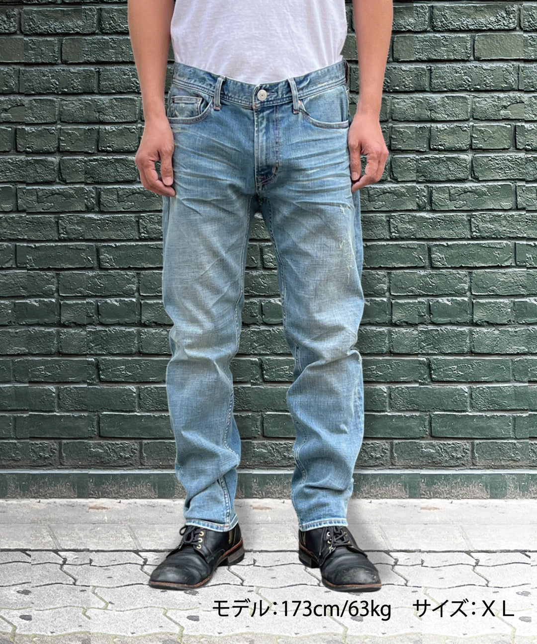 STRETCH DENIM 5P SLIM-FIT TAPERED / INDIGO LIGHT