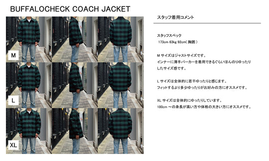 BUFFALOCHECK COACH JACKET／BLUE