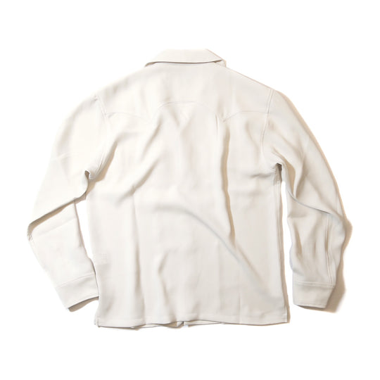 RELAX TWILL OPEN COLLAR SHIRTS / WHITE