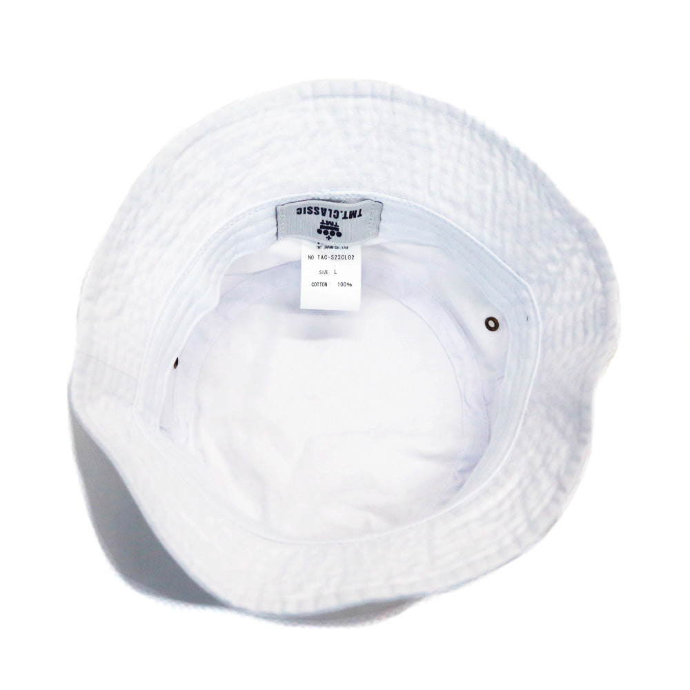 CIRCLE LOGO BUCKET HAT / WHITE