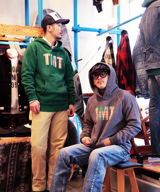 FRENCH TERRY  HOODIE( APPLIQUE TMT) / GREEN
