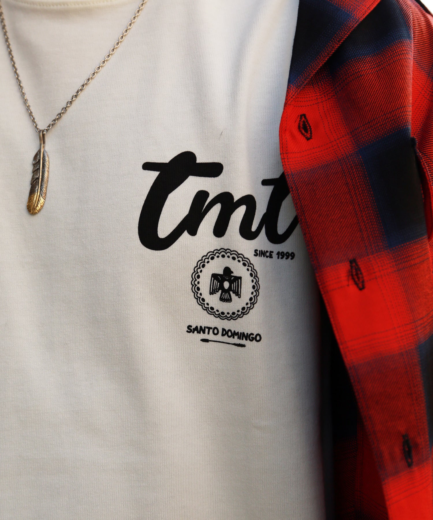 HEAVY ORGANIC COTTON JERSEYS/SL TEE(SANTO DOMINGO)／WHITE – TMT