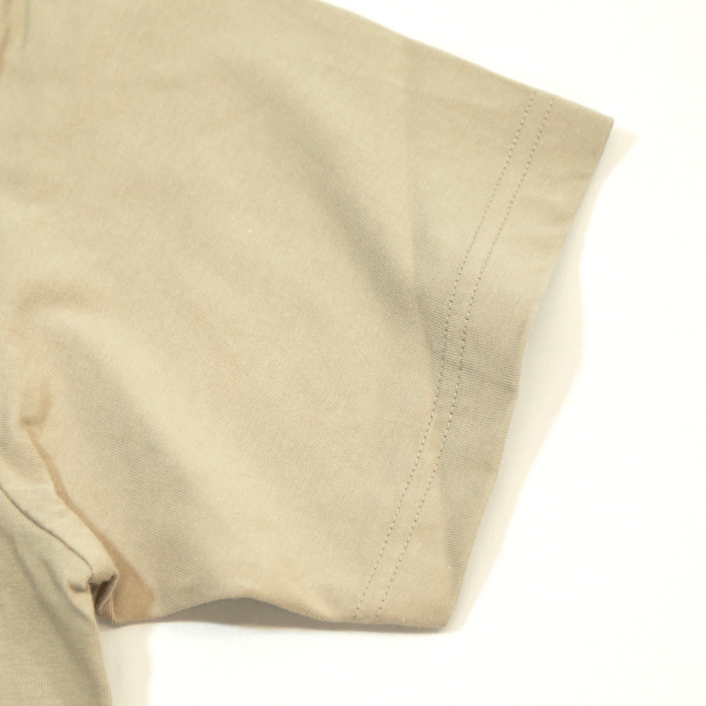 ORGANIC COTTON JERSEY S/SL TEE(LOVE&PEACE) / BEIGE – TMT OFFICIAL