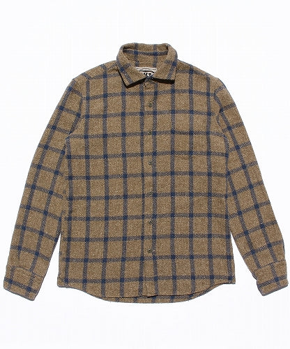 WOOLY HERRINGBONE PLAID SHIRTS／KHAKI – TMT OFFICIAL ONLINE STORE