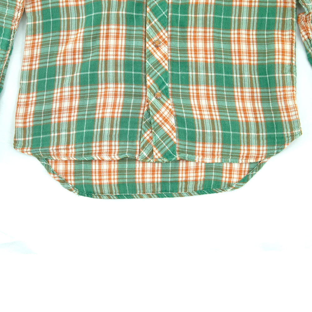 REVIVAL  W-GAUZE PLAID SHIRTS