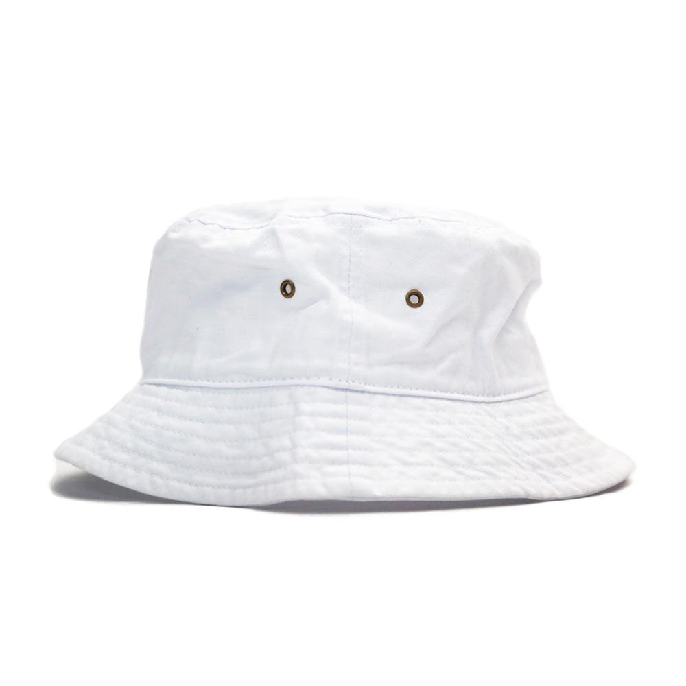 CIRCLE LOGO BUCKET HAT / WHITE