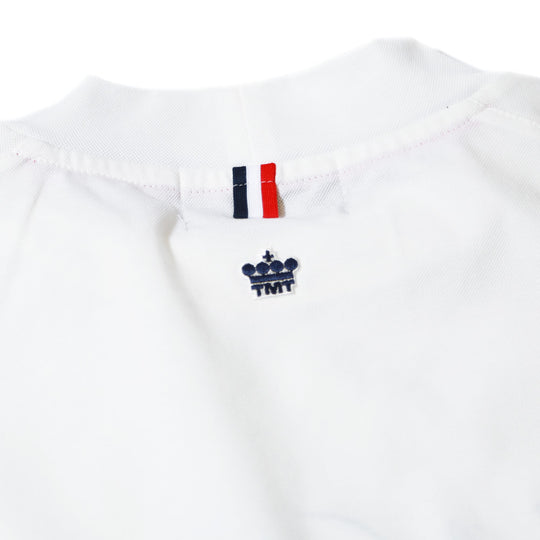 CODE EMBROIDERY MOCK-NECK SHIRT/ WHITE