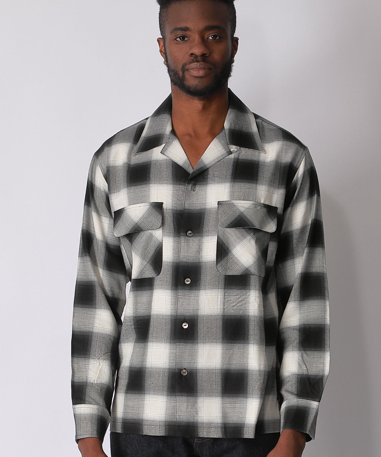 HEAVY RAYON OMBRE PLAID SHIRTS / BLACK – TMT OFFICIAL ONLINE STORE