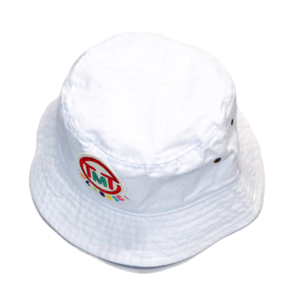 CIRCLE LOGO BUCKET HAT / WHITE