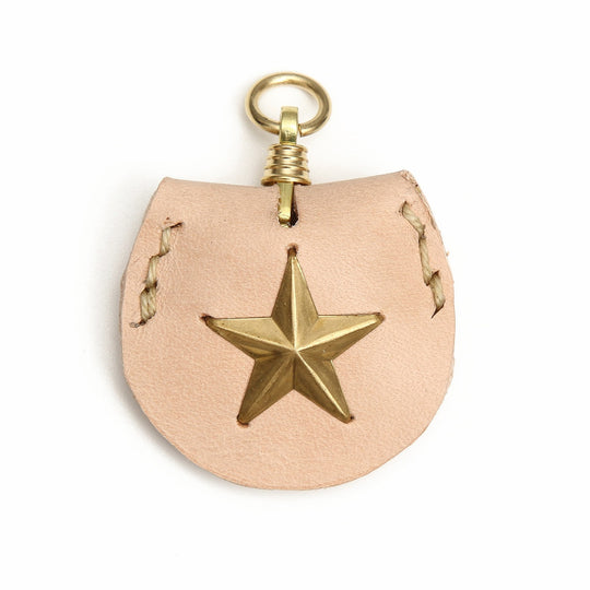 LEATHER KEY CAP (STUDS SMILE)