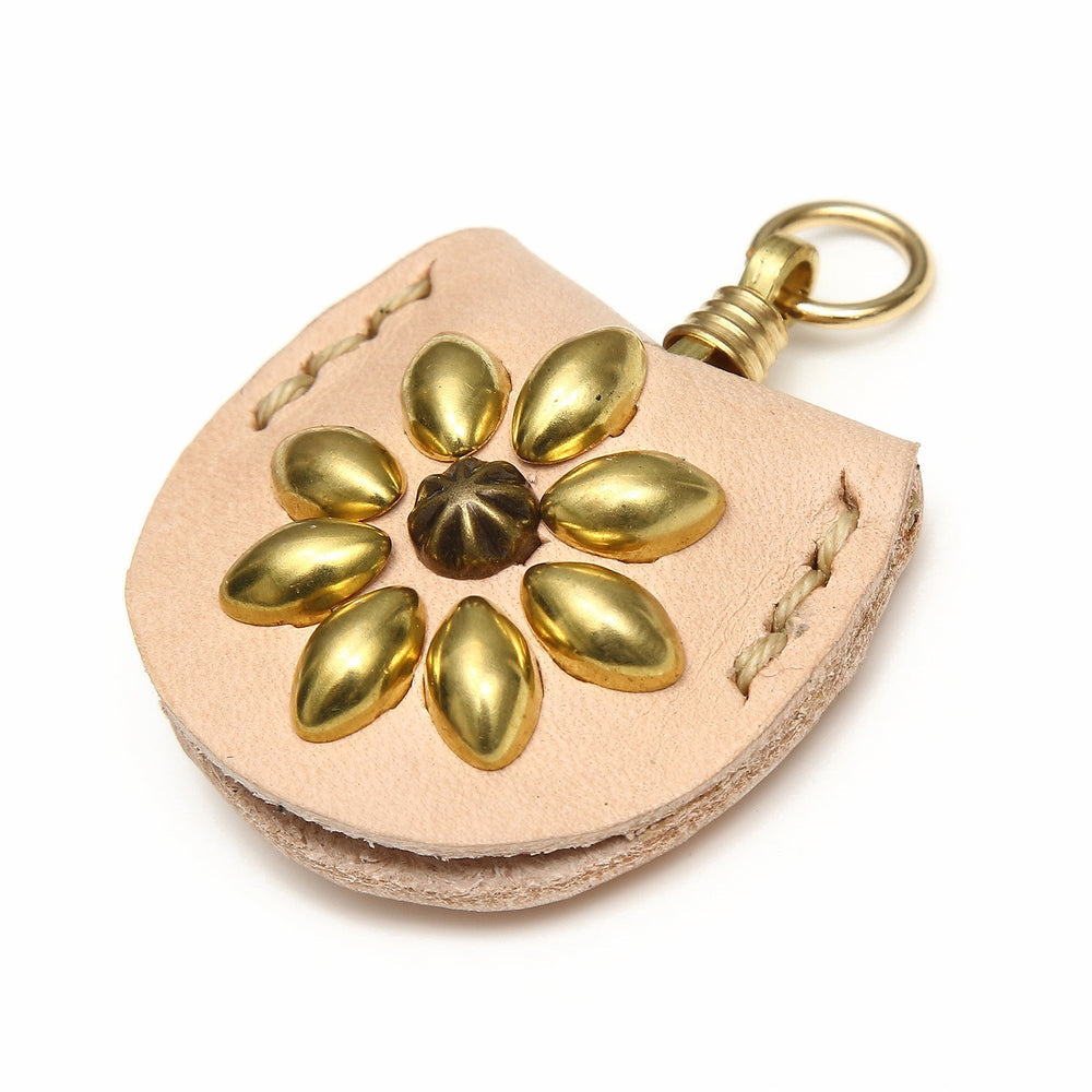 LEATHER KEY CAP (STUDS FLOWER)