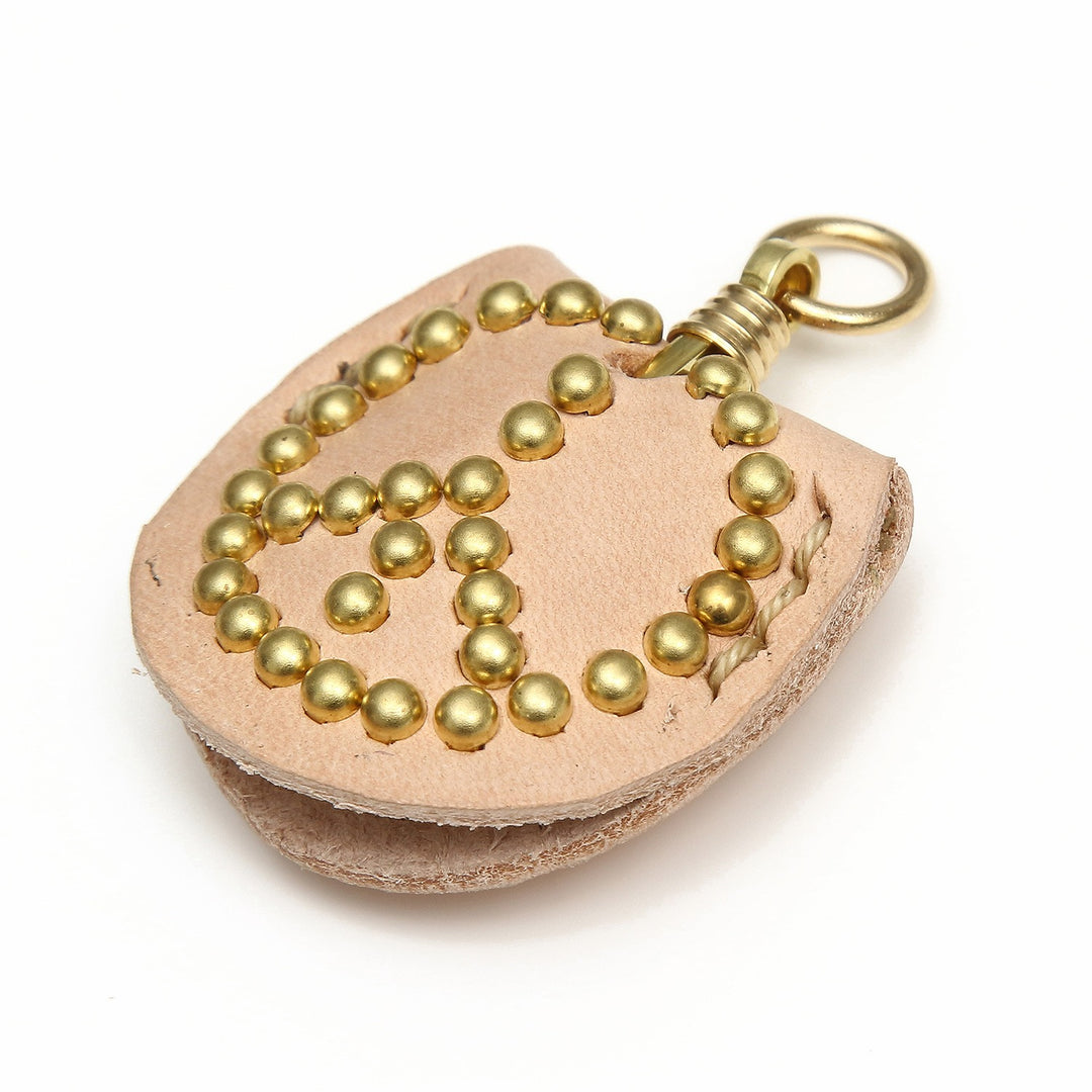 LEATHER KEY CAP (STUDS PEACE)