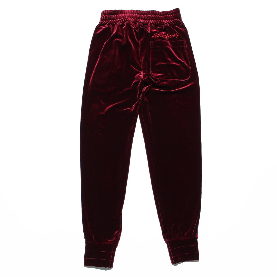 ローリングストーンズ×TMT  ベロアトラックパンツ ジャガード／バーガンディー