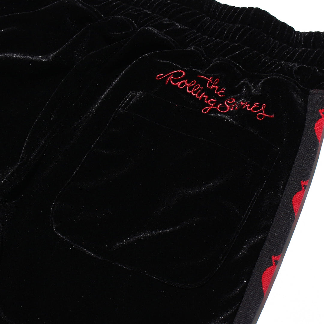 ローリングストーンズ×TMT  ベロアトラックパンツ ジャガード／バーガンディー