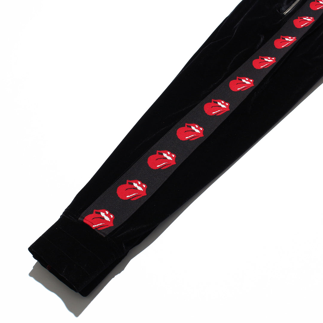 ローリングストーンズ×TMT  ベロアトラックパンツ ジャガード／バーガンディー