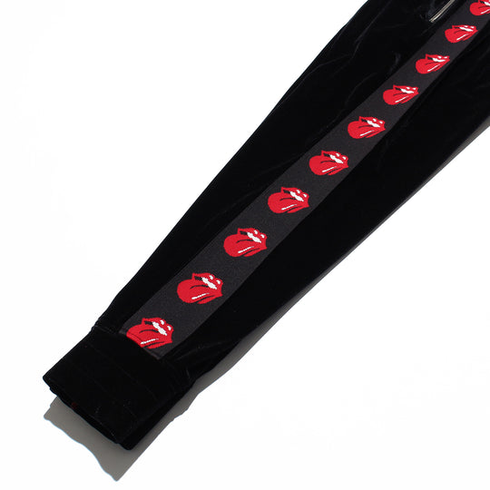 ローリングストーンズ×TMT  ベロアトラックパンツ ジャガード／バーガンディー