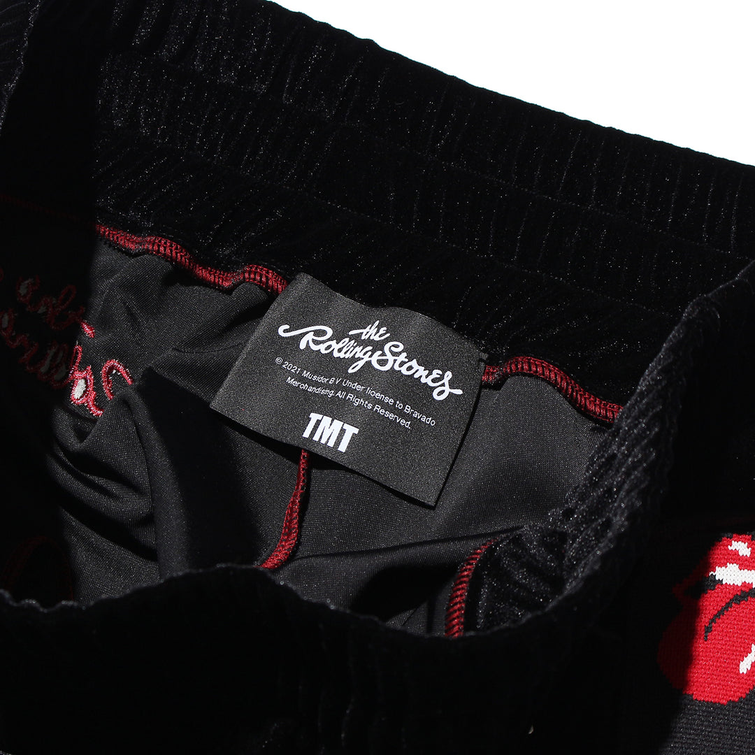 ローリングストーンズ×TMT  ベロアトラックパンツ ジャガード／バーガンディー