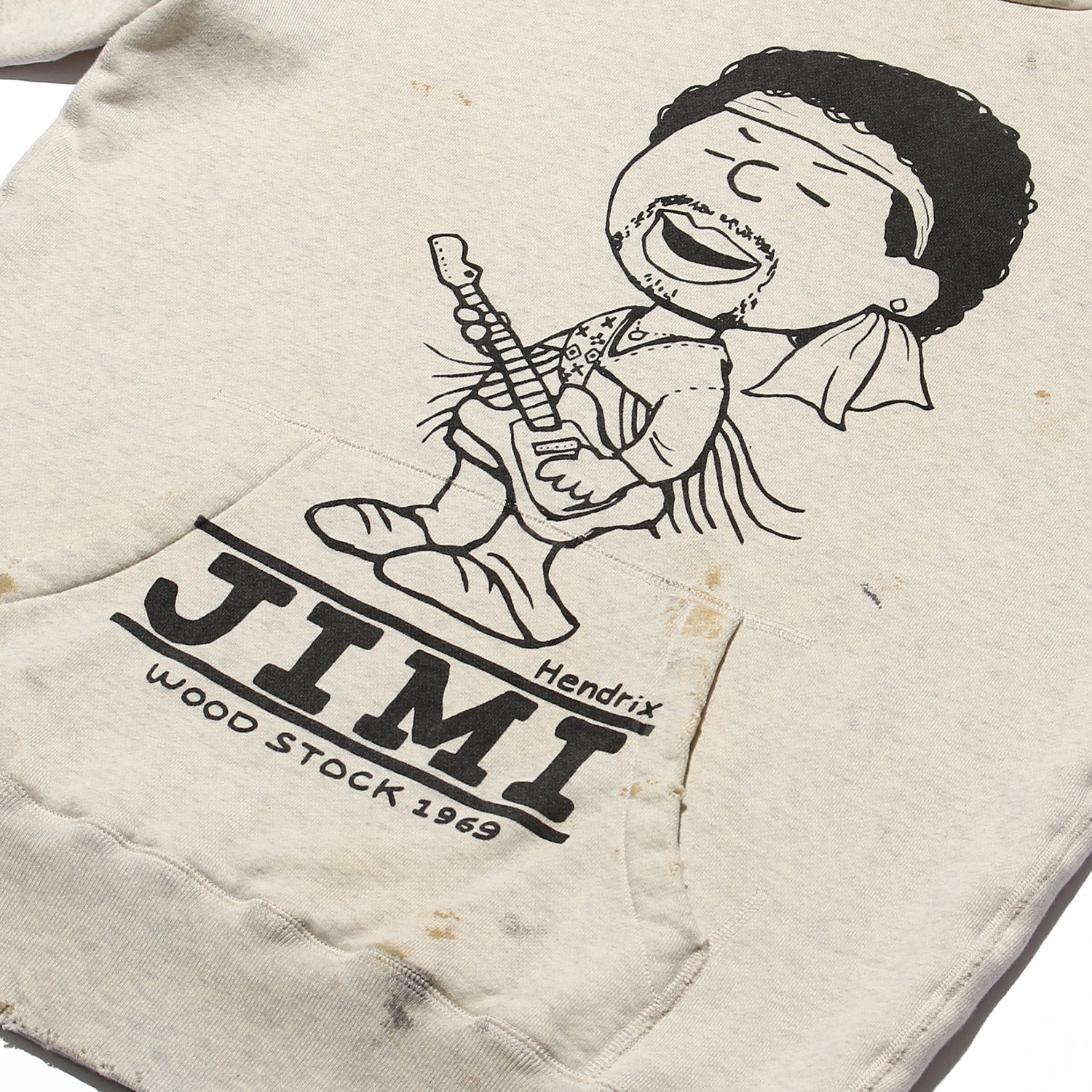 肩幅47TMT jimi hendrix wood stock peanuts パーカー