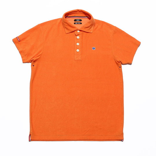 ソフトパイル ポロシャツ／オレンジ